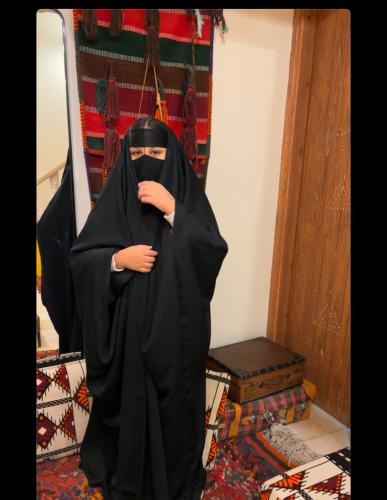 عبايه راس وبرقع