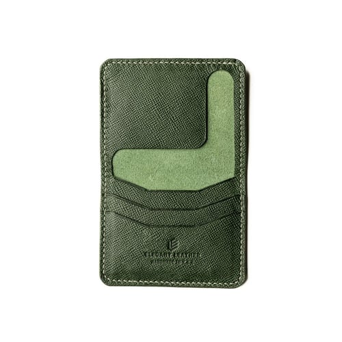 محفظة جلدية رجالية EL Simple | لون أخضر جلد إيطالي...