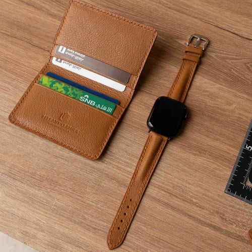 سير ساعة آبل جلد طبيعي لون جملي - جلد فرنسي