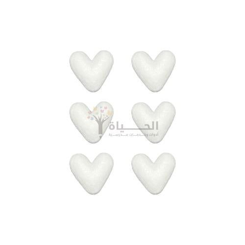 فلين شكل قلب - 6 قطع - 6.5 سم - SYF