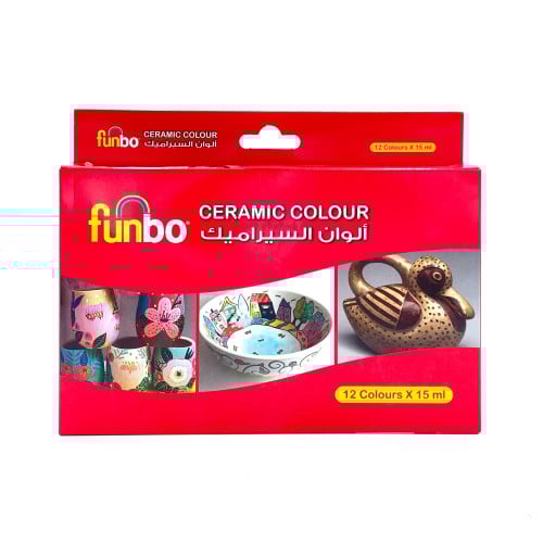 مجموعة ألوان السيراميك من فانبو - 15 مل × 12 لون