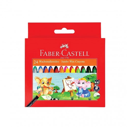 الوان شمعية جامبو من فايبر كاستل 24 لون