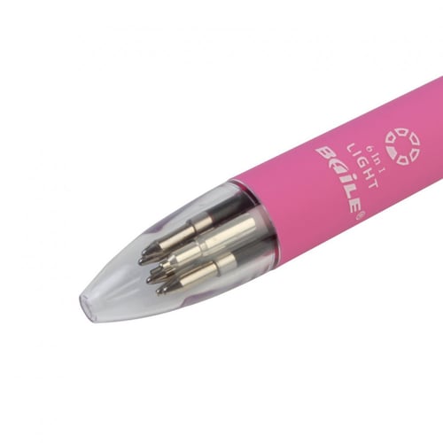 قلم ملون 5 ألوان مع قلم رصاص 0.5 مم (6 في 1) - من...