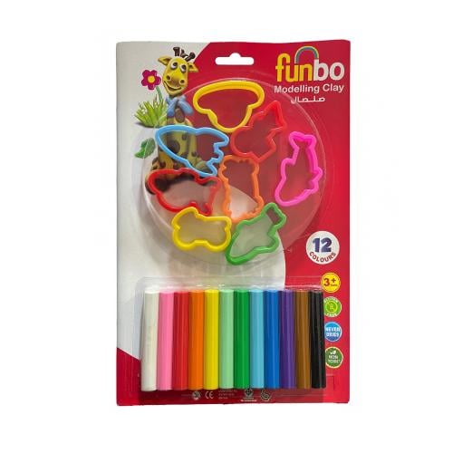 12 صلصال للأطفال + قوالب - فن بو