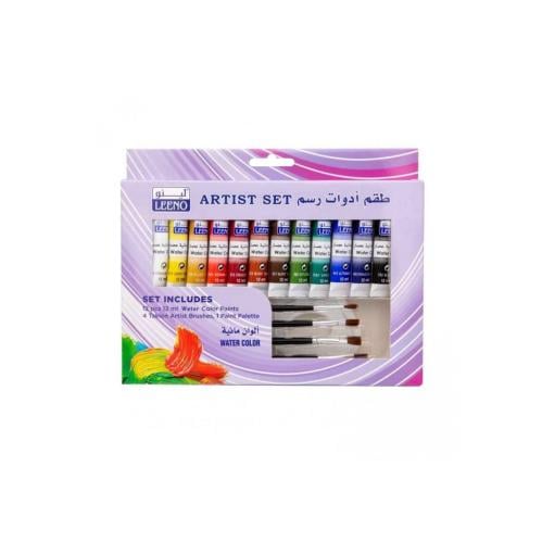طقم أدوات و ألوان مائية للرسم - لينو