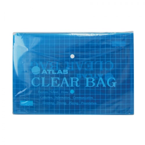 ملف أطلس شفاف - clear bag - عدة ألوان