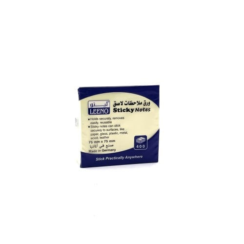 ورق ملاحظات لاصق - 400 ورقة - 7.5x7.5 سم - لينو