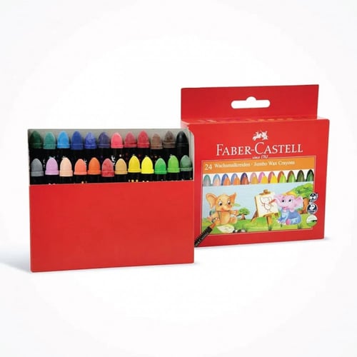 الوان شمعية جامبو من فايبر كاستل 24 لون