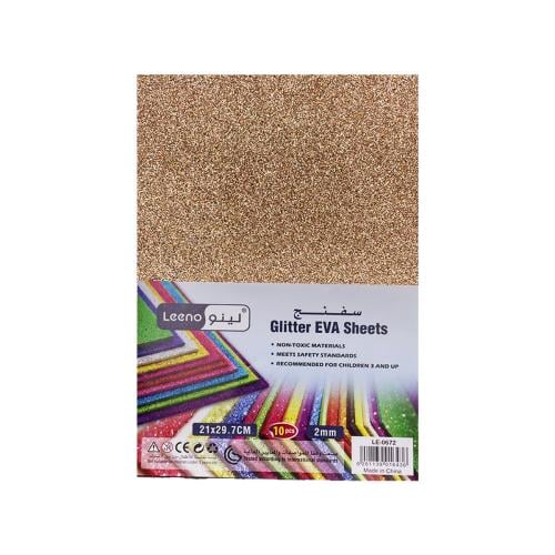 EVA Sponge Glitter Lino Colored Paper 10 Pieces