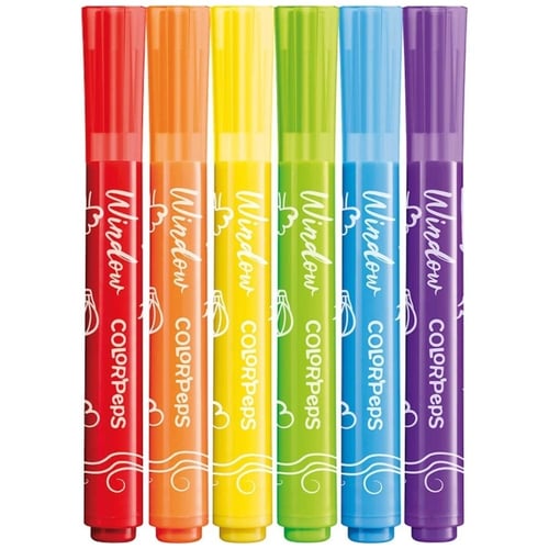 ألوان كلربيبس للزجاج + قطعة قماش من مابيد - 6 ألوا...