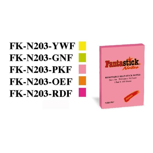 ورق ملاحظات فنتستك - حجمXS - متعدد الألوان