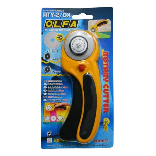 قاطع دوراني مريح من أولفا RTY-2/DX - أصفر 45 مم