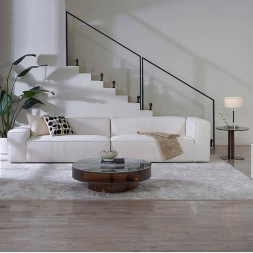 كنبة مقعدين مودرن - لون اوف وايت