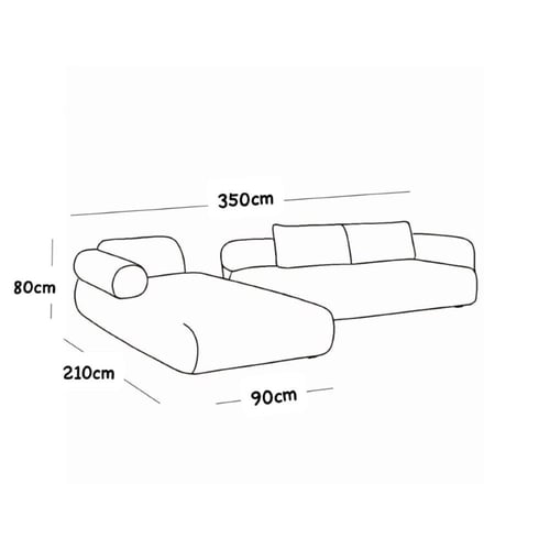 كنب زاوية حرف L لون بيج بتصميم مودرن