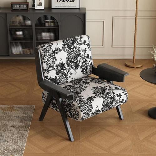 كرسي صوفه اطار خشبي من الخشب البلوط