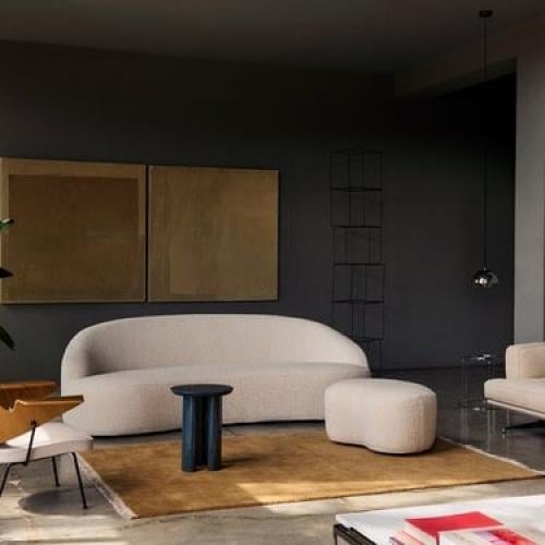 كنبة ثلاثية مثالي لغرف المعيشة - لون بيج أنيق