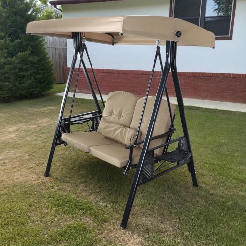 أرجوحة للحديقة بمقعدين مع مظلة