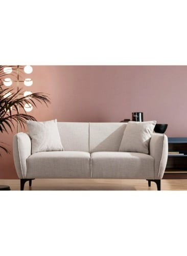 كنبة مقعدين - أبيض