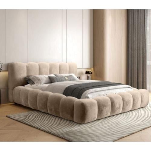 سرير مودرن بتصميم مميز و عصري - بيج
