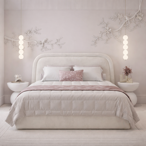 سرير اطفال بتصميم أنيق و فخم - اوف وايت