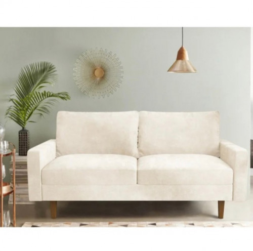 كنبة مقعدين مخمل- بيج