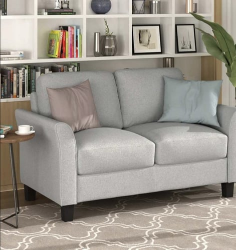 طقم كنب قطعتين - رمادي