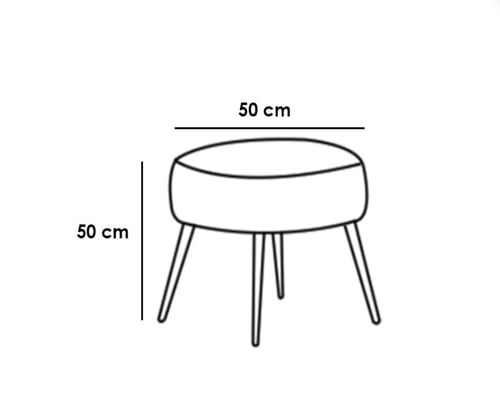 كرسي بوكليه خشبي مع بوف - بيج