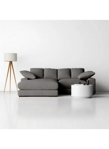 كنب زاوية حرف L رمادي