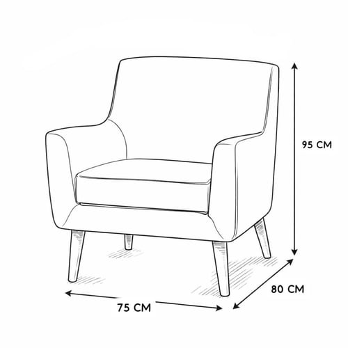 كرسي مفرد روبيا - لون رمادي- مظهر فخم