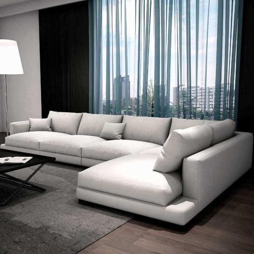 كنب زاوية حرف L بيج بتصميم أنيق و رائع