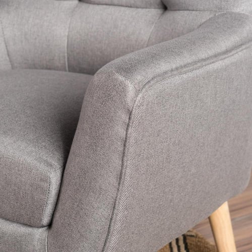 كرسي مفرد روبيا - لون رمادي- مظهر فخم