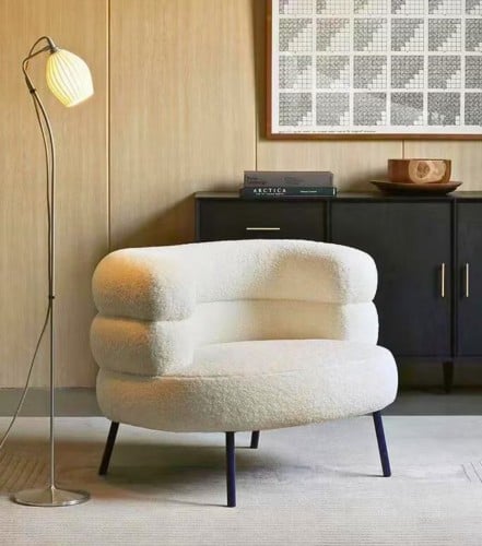 كرسي كنبة مفرد - أبيض