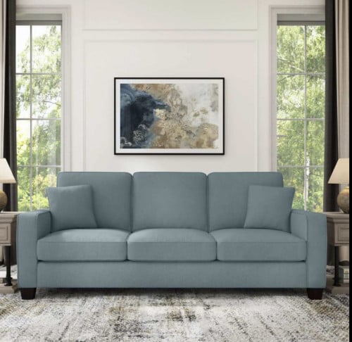 كنب ثلاثي مودرن بلون رمادي – تصميم أنيق