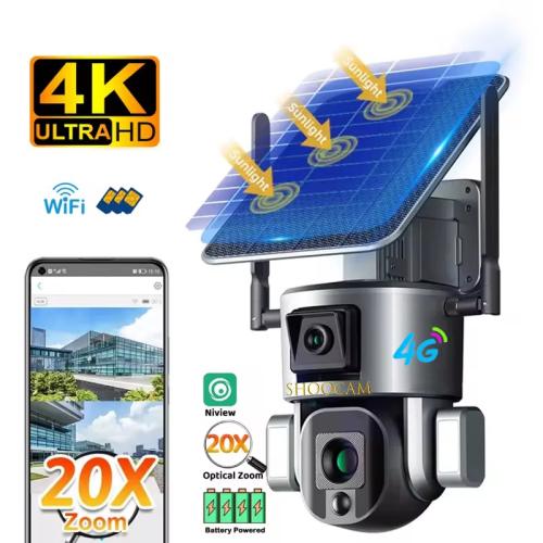كاميرا طاقة شمسية Y7A PROزوم 20 عدستين 8MP /4G / 4...