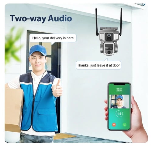 كاميرا طاقة شمسية Y7A زووم 10 عدستين wifi/4g