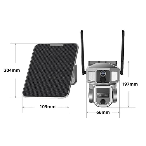 كاميرا طاقة شمسية Y7A زووم 10 عدستين wifi/4g