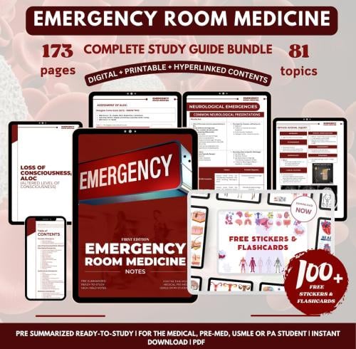Emergency Room Medicine -ملخص الطوارئ