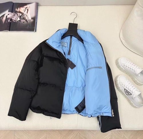 Prada Re-Nylon Gabardine hooded down jacket
