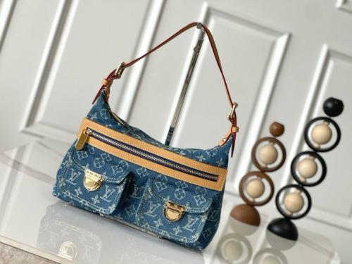 Louis Vuitton Denim Baggy PM – Blue Monogram Maste...