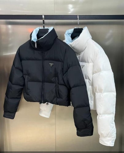 Re-Nylon cropped down prada jacket