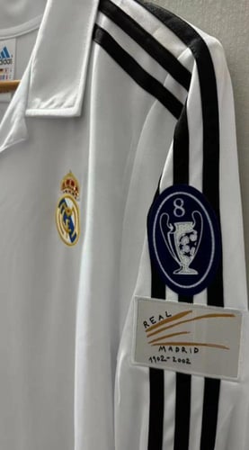 01-02 Real-Mad ZIDANE FIGO R.CARLOS UCL Home Retro...