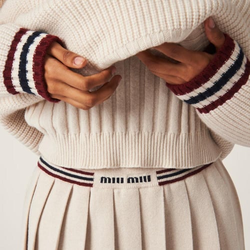 Cashmere knit polo sweater