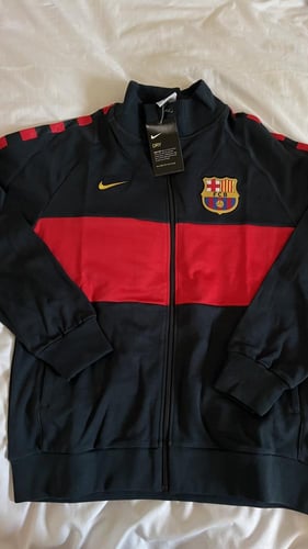 Nike FC Barcelona Blue Full Zip Warm up Track Jack...