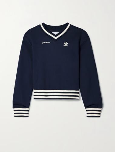 ADIDAS ORIGINALS + Sporty & Rich flocked cotton-je...