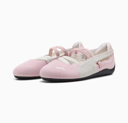 Puma pink and white Speedcat Ballet Suede Shoes