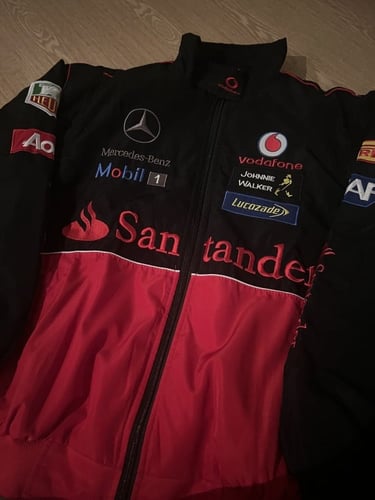 Mercedes red and blacks racing jacket
