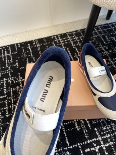 Miu Miu Gymnasium technical fabric and suede balle...