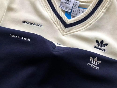 ADIDAS ORIGINALS + Sporty & Rich flocked cotton-je...