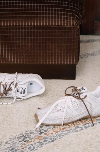 New Balance X Miu Miu 530 SL leather sneakers