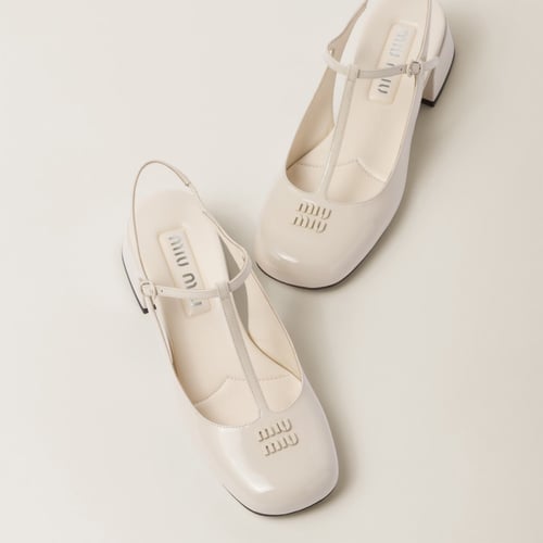 Miu Miu Patent leather slingback pumps
